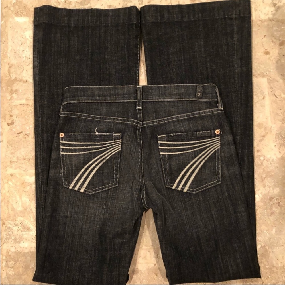 7’s For All Mankind blue/ black wash jeans